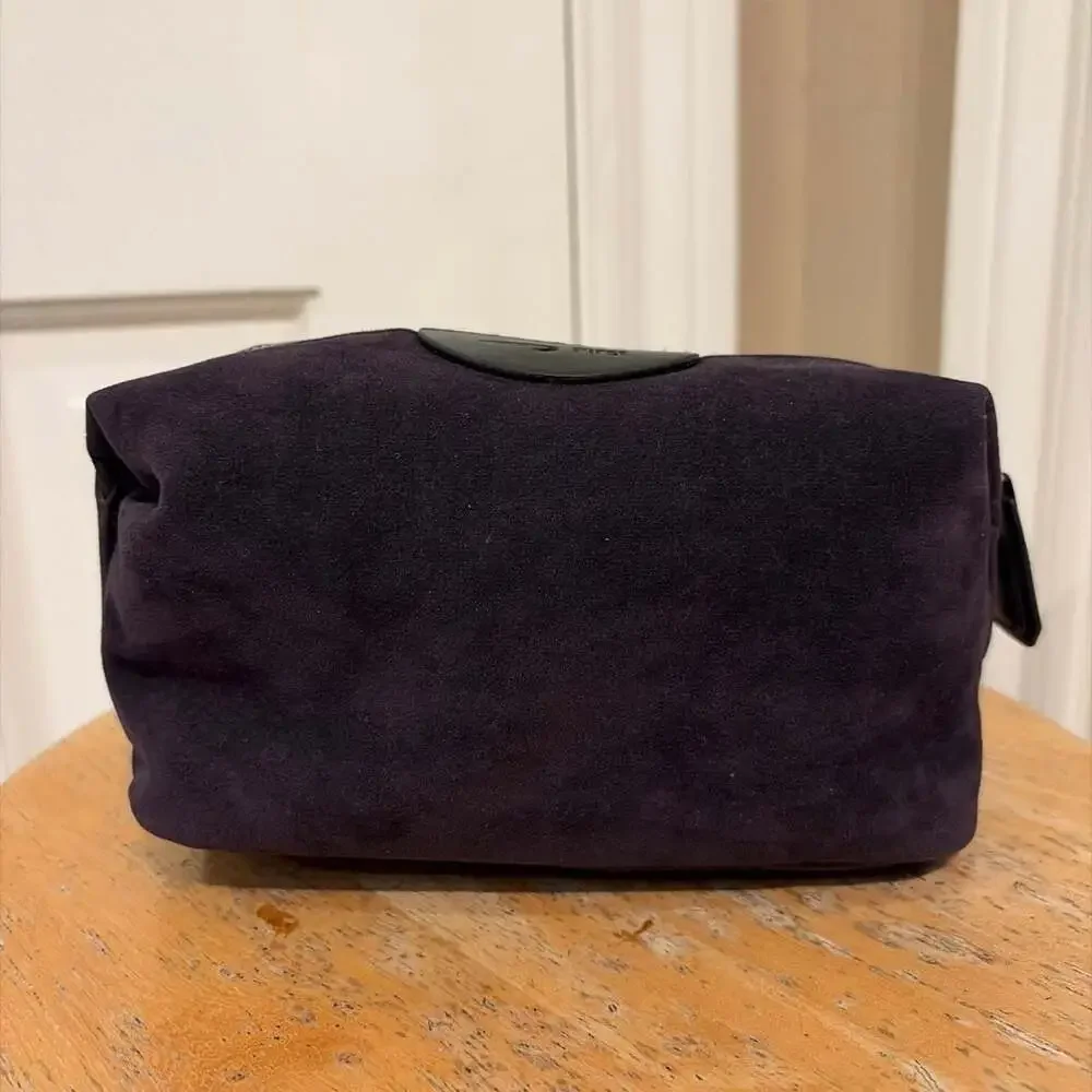 Temperley London British Airways First Class Suede Toiletry Cosmetic Wash Bag